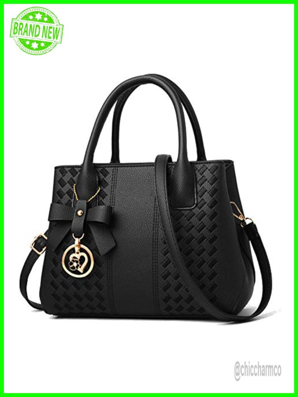 PU Leather Satchel Handbag Top Handle Crossbody Tote Purse